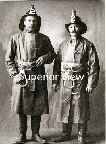 Old time firemen vintage - old,
