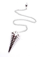 Metal Spiral Pendulum Divination Dowser Silver Gills Sensitive Accurate