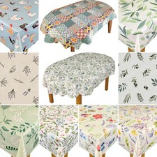 OVAL Wipe Clean Tablecloth PVC