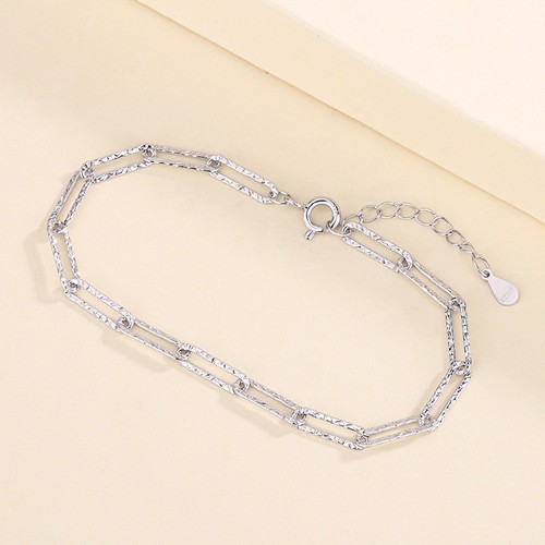 925 sterling silver - silver, ankle