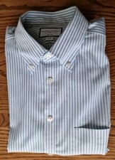 Charles Tyrwhitt Extra-Slim-Fit Shirt 17.5/36 BNWOT Striped Non Iron Twill