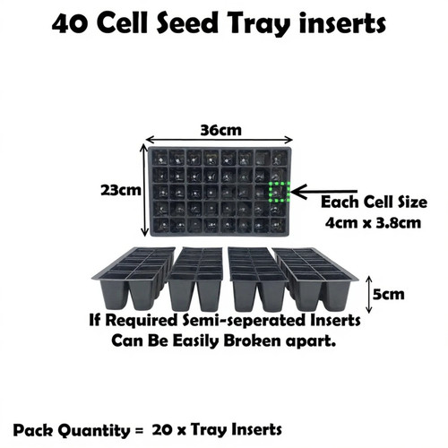 Cell tray inserts - inserts, size