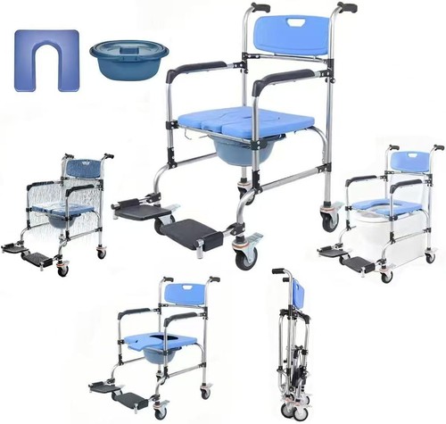 Wheeled commode shower chair - commode,