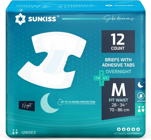 Overnight adult nappies medium - overnight,