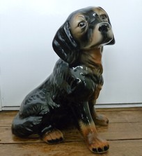 Ceramic Rottweiler Puppy Figurine. Life Size. 37cm Tall. Weighs 3.2kg.