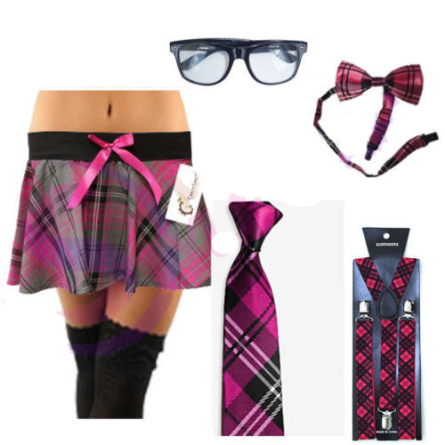 Girl pink tartan - pink, geek