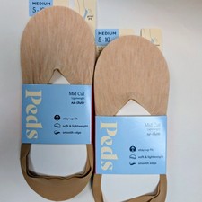 PEDS Mid Cut Liner Socks Size