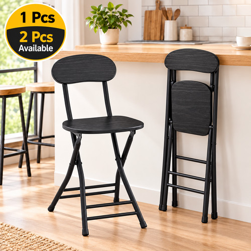 High wooden dining stool - high, seat
