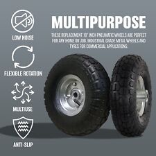 10" PNEUMATIC SACK TRUCK TROLLEY WHEEL BARROW TYRE TYRES WHEELS 4.10/3.5-4.0 ...