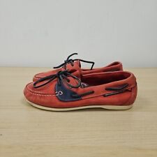 Dubarry Malta Moccasin Sailing Deck Boat Red Preppy Slip On Shoes Uk 4 Eu 37