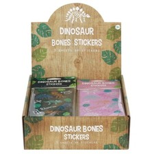 Dinosaur Bones Stickers, Pink
