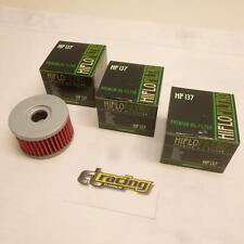 3x Hiflo HF137 oil filter oil
