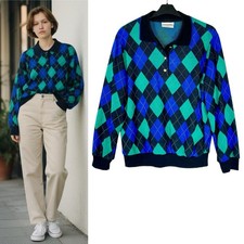 Vintage Harlequin Sweater S