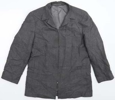 Tom Wolfe Mens Grey Jacket Blazer Size M Zip