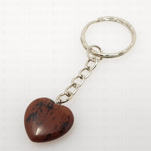 Mahogany obsidian heart quartz - mahogany,