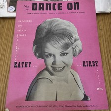 Kathy Kirby Dance On Sheet Music Free Postage Good Condition