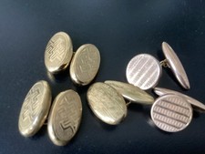 2pairs Of Vintage Engine Turned Cufflinks. One Pair Rolled Gold