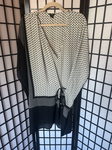 Lindex black and white kaftan - and,
