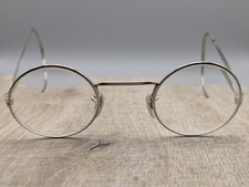Algha (Savile Row) Glasses | Rare Vintage Round Frames, Wire Clear Spectacle E 