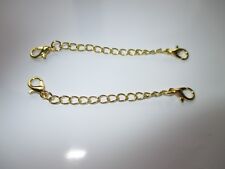 UK 2  Double Clasp Gold Extension Necklace Bracelet  Jewellery Extender Chain