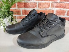 LEE COOPER BURY BLACK CHUKKA BOOTS UK 11 EU 46 FAUX LEATHER LACE UP MENS CASUAL