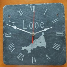 Cornwall Slate Clock - Etched