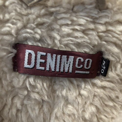 Denim beige faux shearling - denim,