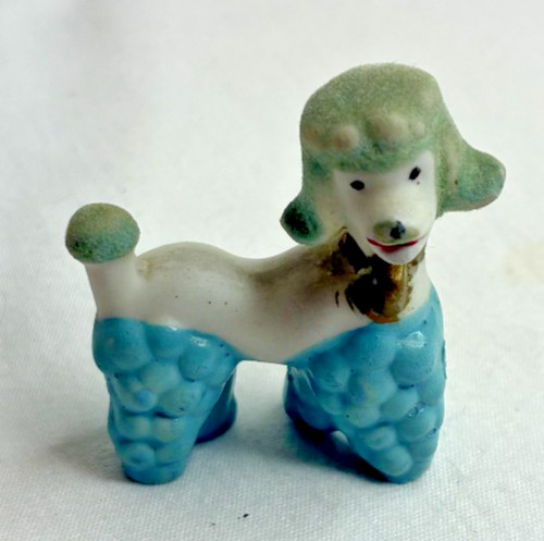 Vtg porcelain french poodle - porcelain,