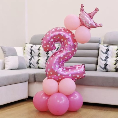 2nd birthday pink - pink, balloon