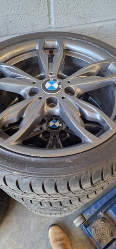 Grey alloy wheels and tyres - grey,