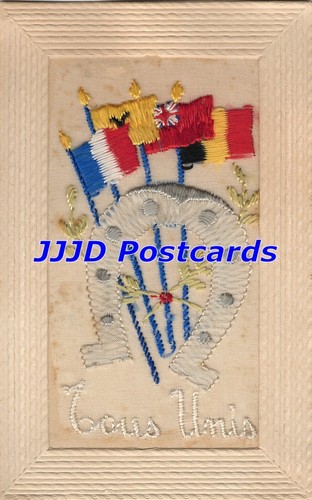 Silk postcard wwi tout - -,