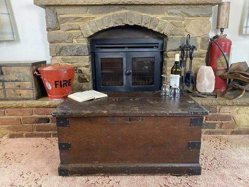 Antique pine chest - antique,