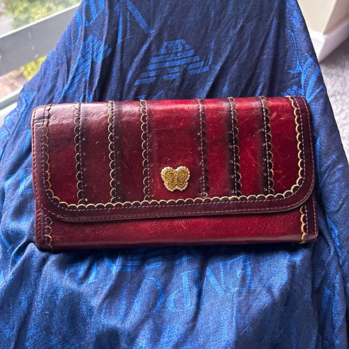 Anna sui burgundy - sui, leather