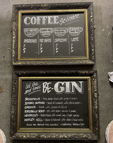 Framed coffee quote wall - 2x,
