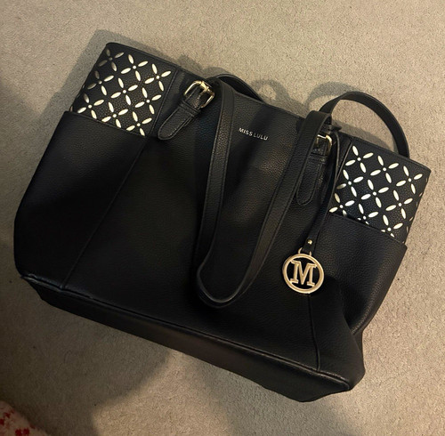 Miss lulu black faux leather - miss,