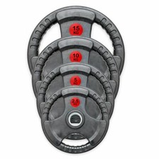 2" Rubber Olympic Weight Lifting Plates 2.5kg to 15kg Heavy Discs GYM Pair