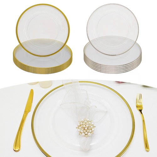 Premium charger plates - plates, clear