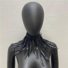 Shoulder Wrap Cape Black Faux