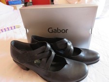 Ladies Size UK 9 (43) Black Mary Jane Court Shoes From Gabor  NIB