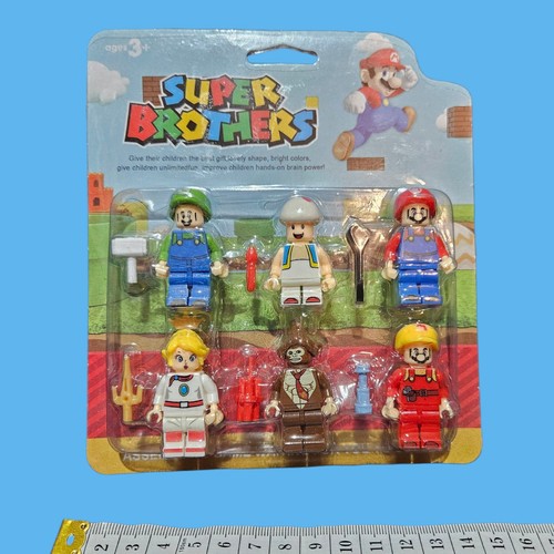Super mario 6pc lego mini - super,