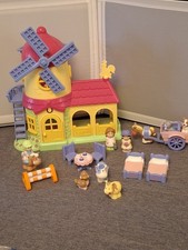 ELC Happyland Windmill Farm Furniture & Cart People Animals & Extras VGC (Set A)