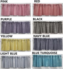Checked Gingham Valances or