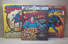 DC Comics Super Man comic book canvas wall posters art x 3 - 30 x 40cm x3