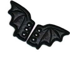 1 Pair Black Bat Shoe Wings Very Quirky 