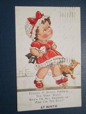 Kit Forres Comic Postcard - AT BORTH ... Course it would happen (Posted 1935)