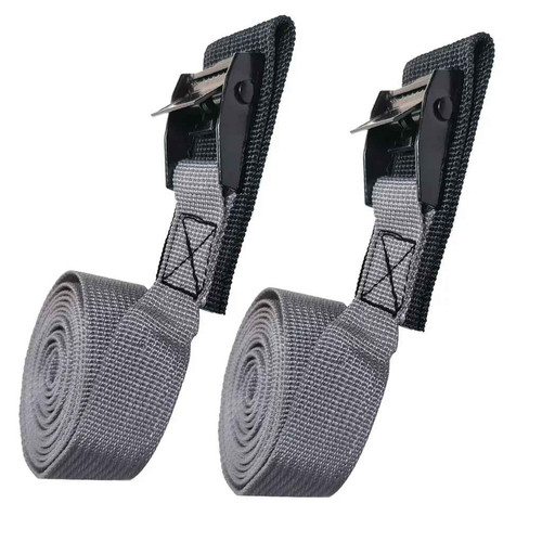 Car roof rack tie down - rack, straps