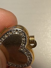 Antique Gold Engraved Heart Locket 9 Carat