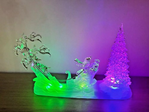 Christmas acrylic santa led - acrylic,