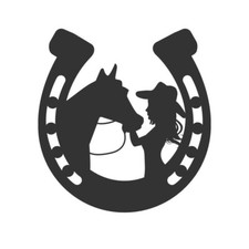 CowGirl Horse Shoe van car