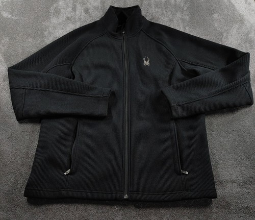 Spyder mens large black full - black,